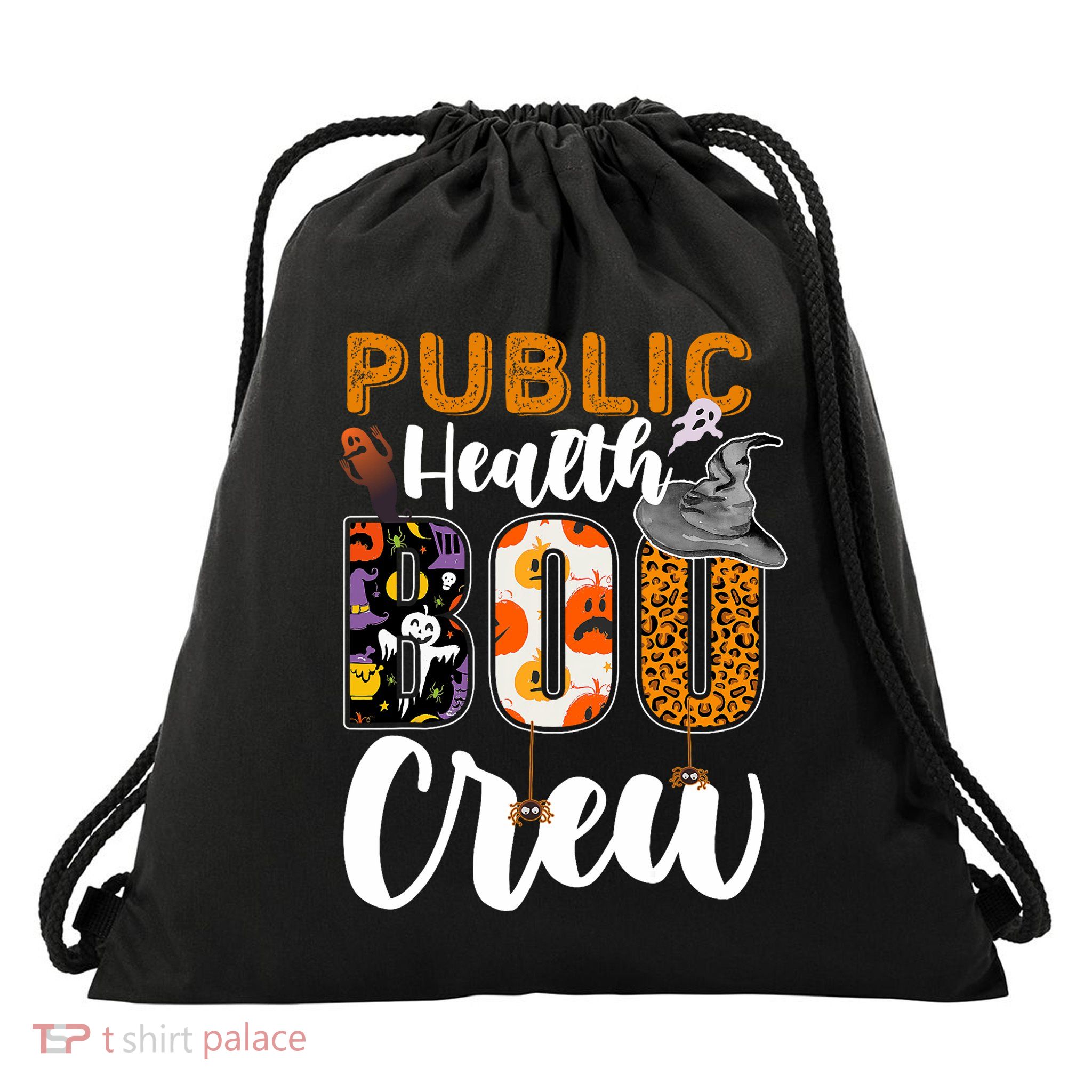 Public Health Boo Crew Halloween Matching Nurse Drawstring Bag