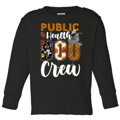 Public Health Boo Crew Halloween Matching Nurse Toddler Long Sleeve Shirt