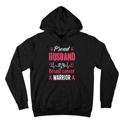 Proud Husband Breast Cancer Warrior Awareness Pink Ribbon Hoodie