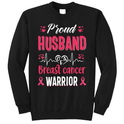 Proud Husband Breast Cancer Warrior Awareness Pink Ribbon Sweatshirt