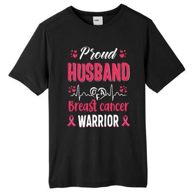 Proud Husband Breast Cancer Warrior Awareness Pink Ribbon Tall Fusion ChromaSoft Performance T-Shirt