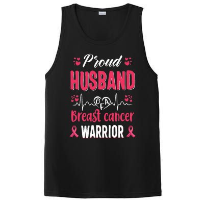 Proud Husband Breast Cancer Warrior Awareness Pink Ribbon PosiCharge Competitor Tank