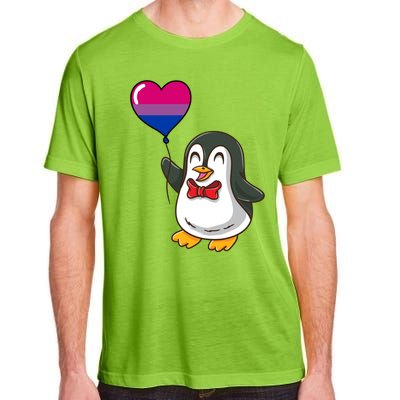 Penguin Heart Balloon Bisexual Pride Gift Adult ChromaSoft Performance T-Shirt