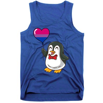 Penguin Heart Balloon Bisexual Pride Gift Tank Top