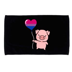 Pig Heart Balloon Bisexual Pride Gift Microfiber Hand Towel