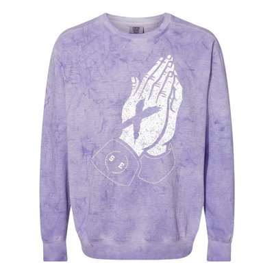 Praying Hands Crew Straight Edge Colorblast Crewneck Sweatshirt