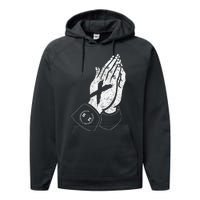 Praying Hands Crew Straight Edge Performance Fleece Hoodie