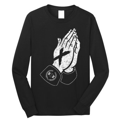 Praying Hands Crew Straight Edge Long Sleeve Shirt