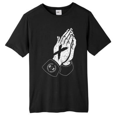 Praying Hands Crew Straight Edge Tall Fusion ChromaSoft Performance T-Shirt