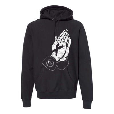 Praying Hands Crew Straight Edge Premium Hoodie