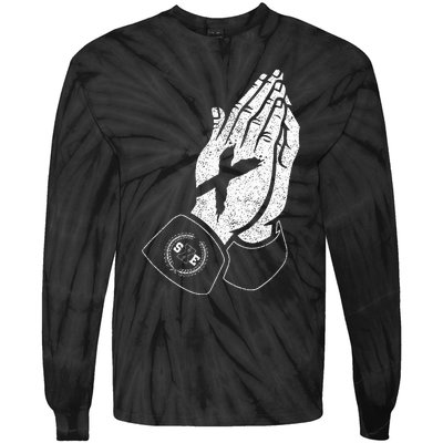 Praying Hands Crew Straight Edge Tie-Dye Long Sleeve Shirt