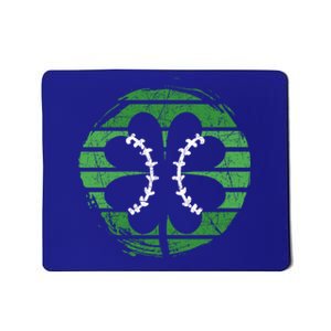 Pitcher Hitter Catcher St Patricks Day Shamrock Baseball Funny Gift Mousepad