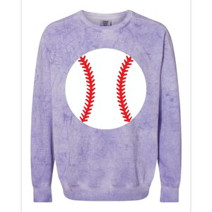 Pregnancy Halloween Costume Baseball Pregnant Colorblast Crewneck Sweatshirt