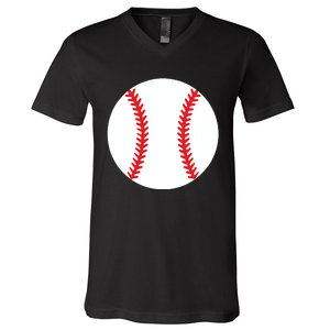 Pregnancy Halloween Costume Baseball Pregnant V-Neck T-Shirt