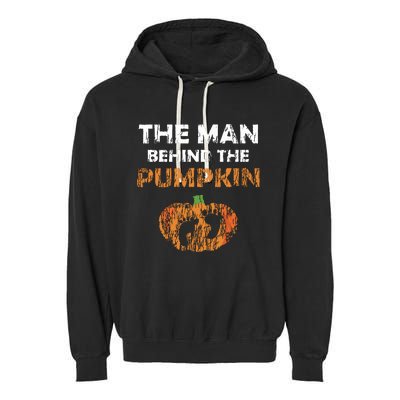 Pregnant Halloween Costume For Dad Expecting Lil Pumpkin Garment-Dyed Fleece Hoodie