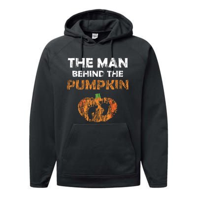 Pregnant Halloween Costume For Dad Expecting Lil Pumpkin Performance Fleece Hoodie