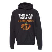 Pregnant Halloween Costume For Dad Expecting Lil Pumpkin Premium Hoodie