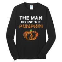 Pregnant Halloween Costume For Dad Expecting Lil Pumpkin Tall Long Sleeve T-Shirt