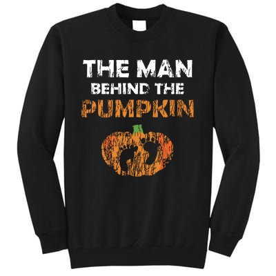 Pregnant Halloween Costume For Dad Expecting Lil Pumpkin Tall Sweatshirt