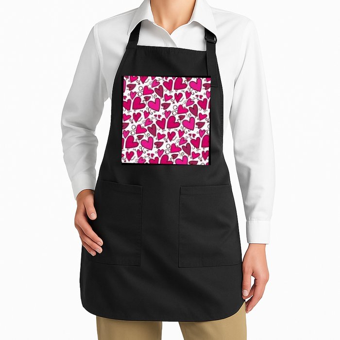 Pink Hearts Cute Valentine's Day Gift Apron