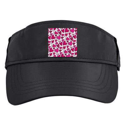 Pink Hearts Cute Valentine's Day Gift Adult Drive Performance Visor