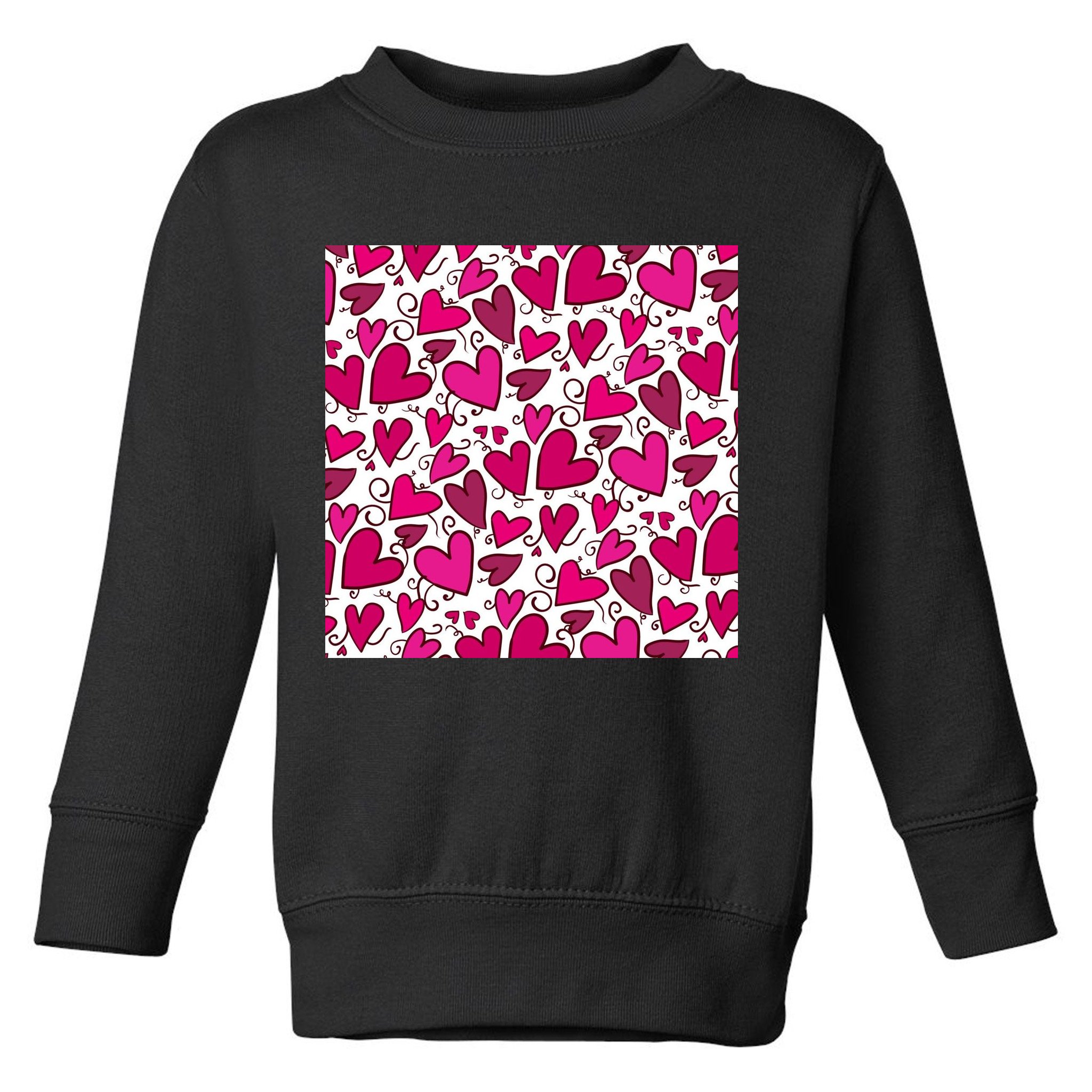 Pink Hearts Cute Valentine's Day Gift Toddler Sweatshirt