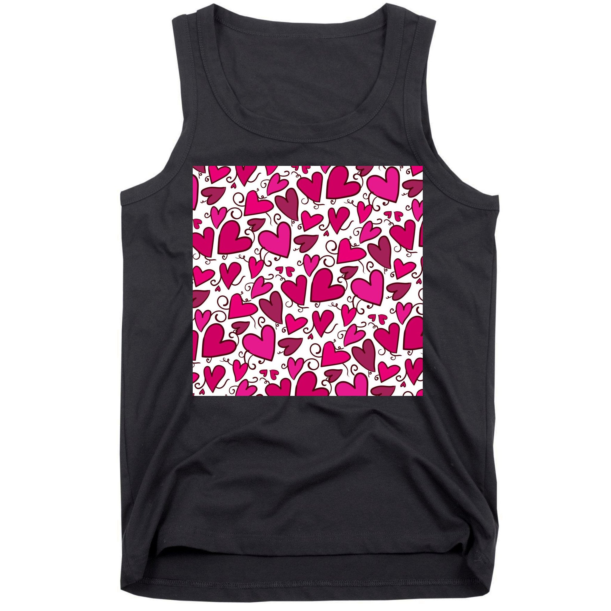 Pink Hearts Cute Valentine's Day Gift Tank Top