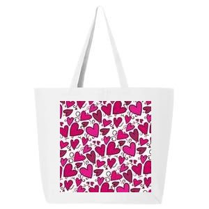 Pink Hearts Cute Valentine's Day Gift 25L Jumbo Tote