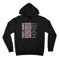 Poker Hands Cheat Sheet Card Casino Games Funny Player Gift Hoodie