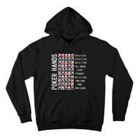 Poker Hands Cheat Sheet Card Casino Games Funny Player Gift Tall Hoodie