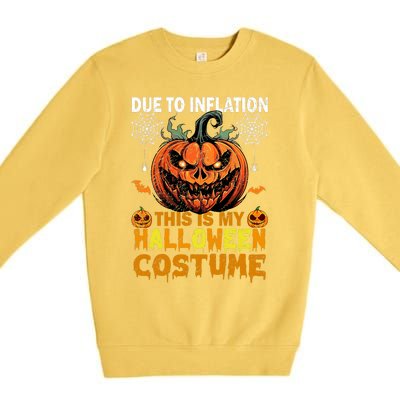 Pumpkin Halloween Costume Funny Halloween 2024 Premium Crewneck Sweatshirt