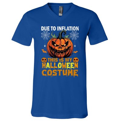 Pumpkin Halloween Costume Funny Halloween 2024 V-Neck T-Shirt