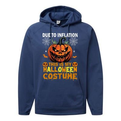 Pumpkin Halloween Costume Funny Halloween 2024 Performance Fleece Hoodie