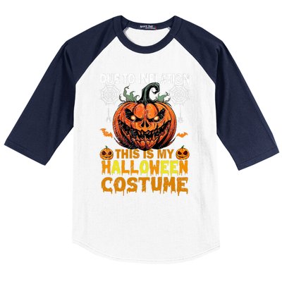 Pumpkin Halloween Costume Funny Halloween 2024 Baseball Sleeve Shirt