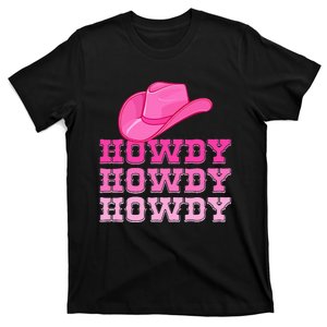 Pink Howdy Cowgirl Western Country Rodeo T-Shirt