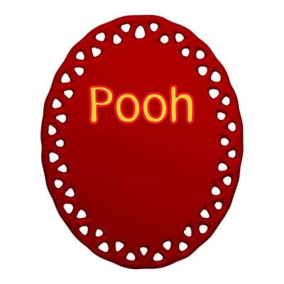 Pooh Halloween Costume Ceramic Oval Ornament