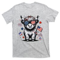 Patriotic Highland Cow 4th Of July T-Shirt