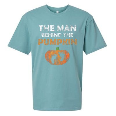 Pregnant Halloween Costume For Dad Expecting Lil Pumpkin Sueded Cloud Jersey T-Shirt