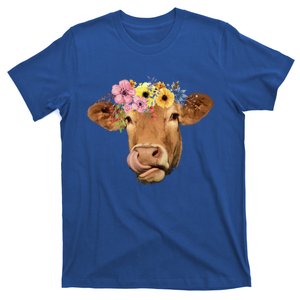 Pretty Hippie Cow Peace Love Festival Gift T-Shirt