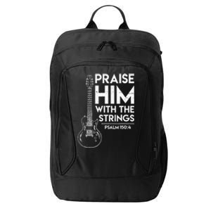 Praise Him Christian Worship Electric Guitar Jesus 3 City Backpack