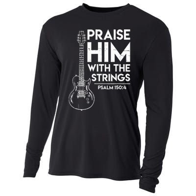 Praise Him Christian Worship Electric Guitar Jesus 3 Cooling Performance Long Sleeve Crew