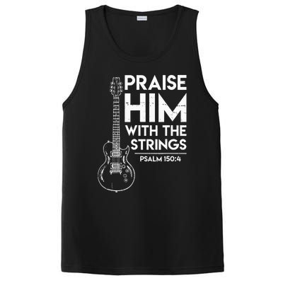 Praise Him Christian Worship Electric Guitar Jesus 3 PosiCharge Competitor Tank