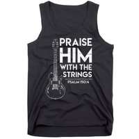 Praise Him Christian Worship Electric Guitar Jesus 3 Tank Top