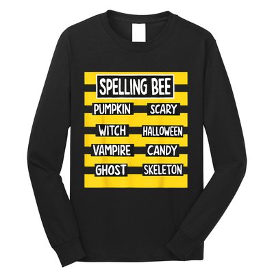 Pun Halloween Costume For Teachers Spelling Bee Long Sleeve Shirt