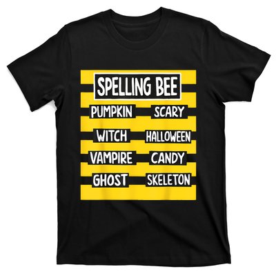 Pun Halloween Costume For Teachers Spelling Bee T-Shirt