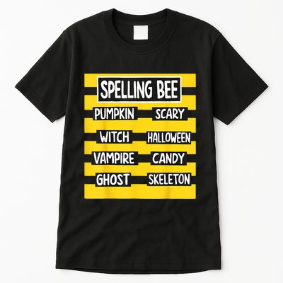 Pun Halloween Costume For Teachers Spelling Bee Tall T-Shirt