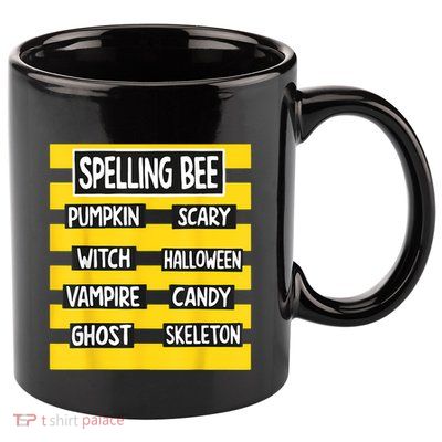 Pun Halloween Costume For Teachers Spelling Bee 11oz C Handle Ceramic Mug