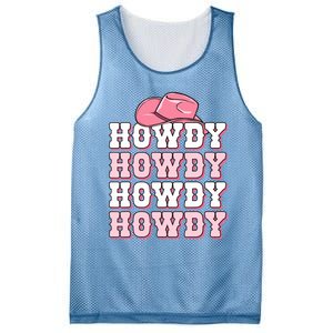 Pink Howdy Cow Print Western Country Cowgirl Texas Rodeo Mesh Reversible Basketball Jersey Tank