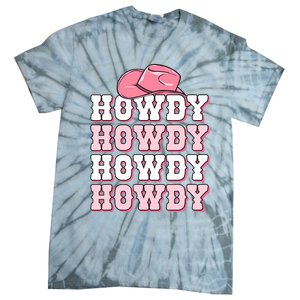 Pink Howdy Cow Print Western Country Cowgirl Texas Rodeo Tie-Dye T-Shirt