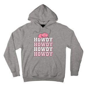 Pink Howdy Cow Print Western Country Cowgirl Texas Rodeo Tall Hoodie